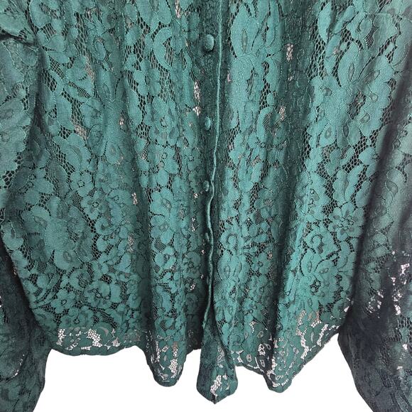 Torrid Lace Madison Button Down Blouse Plus Size 2X Holiday Career Work Office - Picture 4 of 10